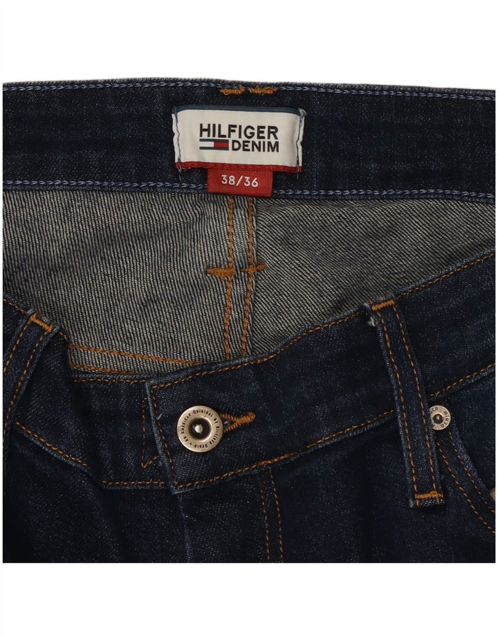 Jeans dritti da uomo Tommy Hilfiger W38 L36 cotone blu navy