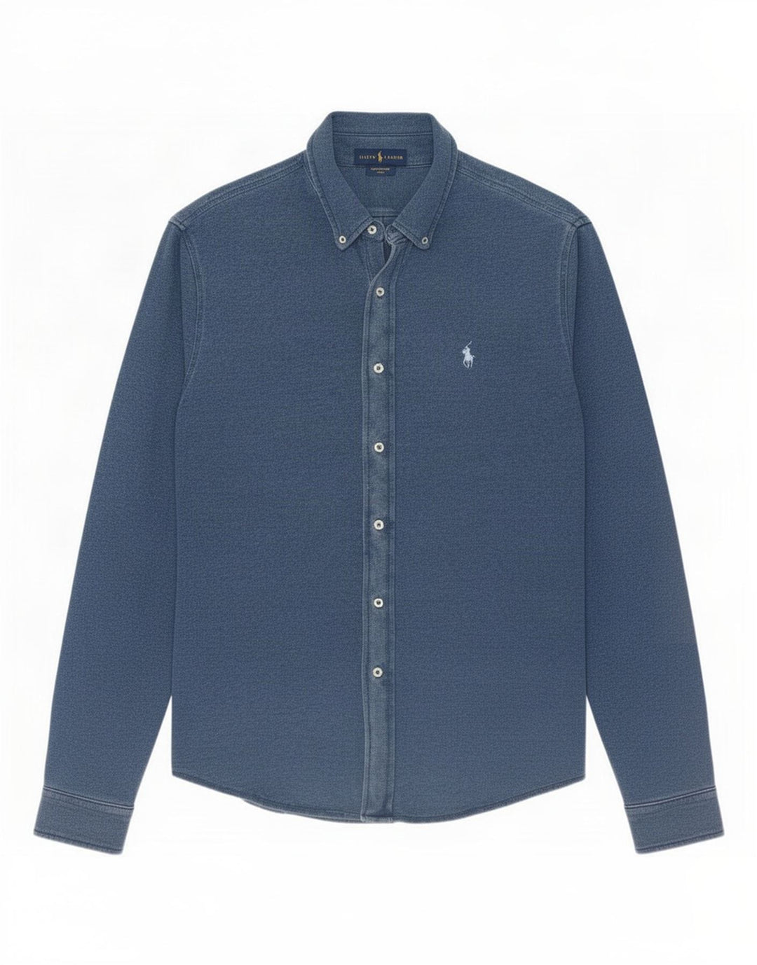 Camicia da uomo Ralph Lauren grande in cotone blu
