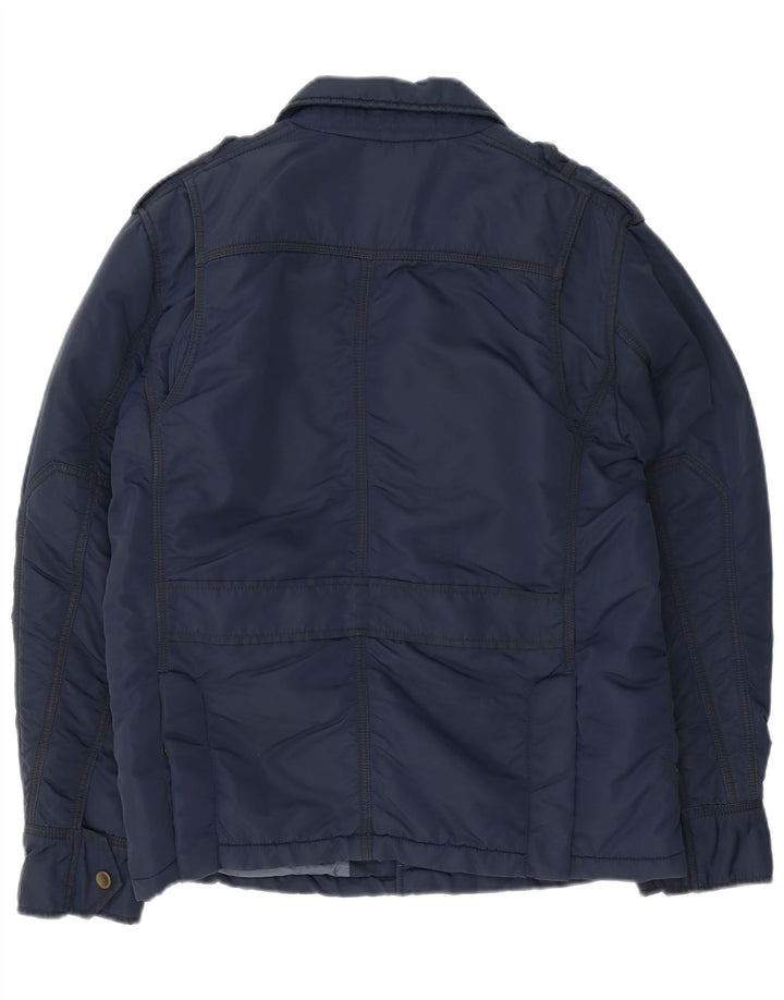Giacca imbottita militare da uomo Diesel UK 38 nylon medio blu navy