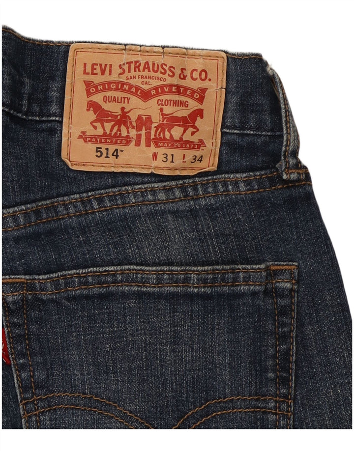 Levi's Uomo 514 Jeans dritti W31 L30 Blu Navy