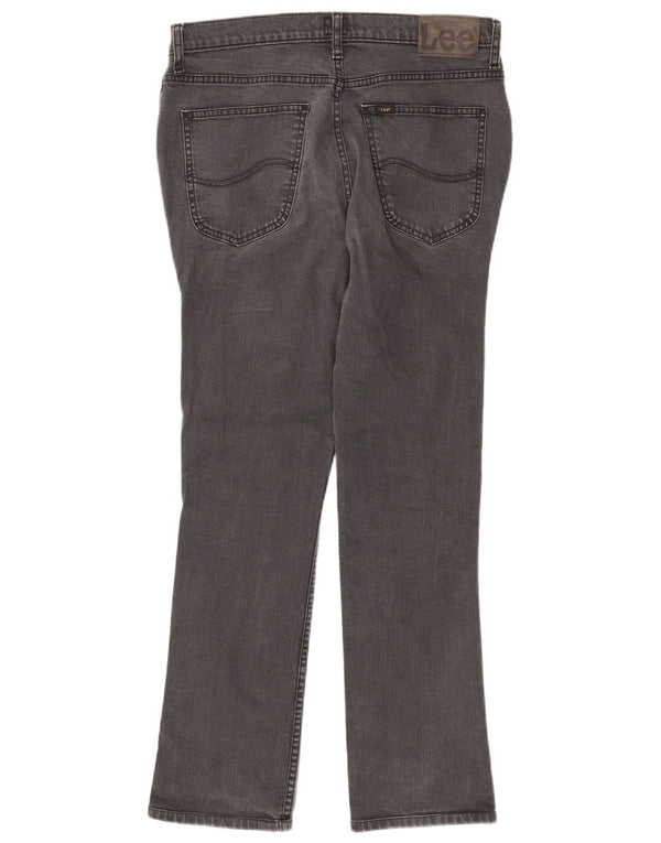 Lee Mens Brooklyn Straight Jeans W34 L30 Grey Cotton