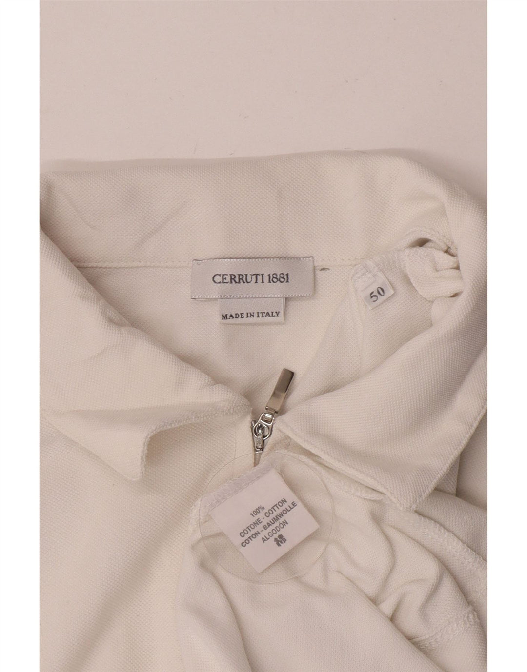 Polo Uomo Cerruti 1881 IT 50 Medio Bianco Cotone