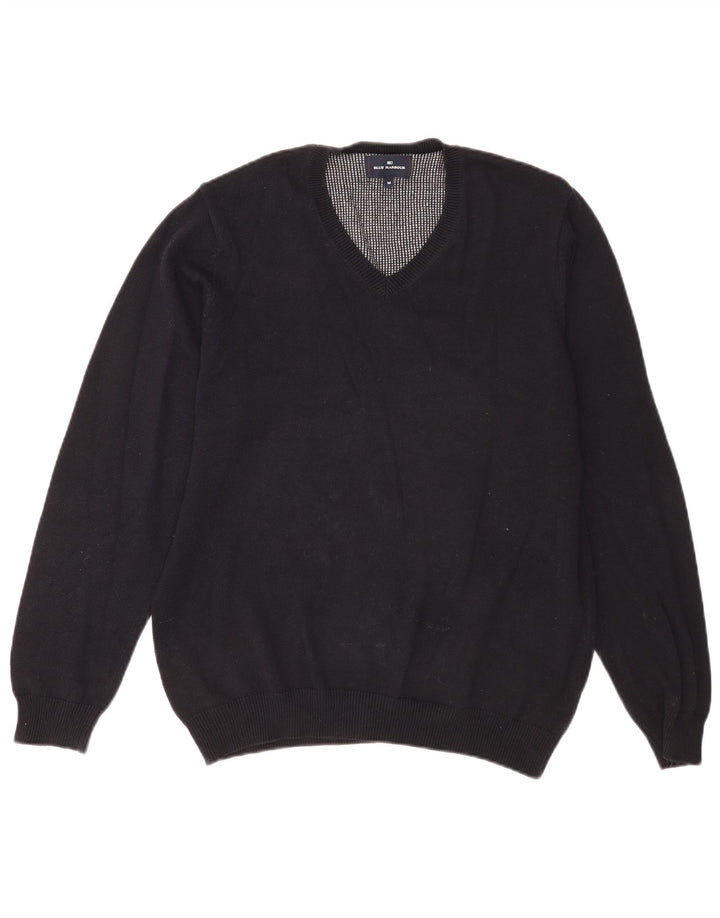 Maglione da uomo con scollo a V blu Harbour Marks & Spencer blu navy medio