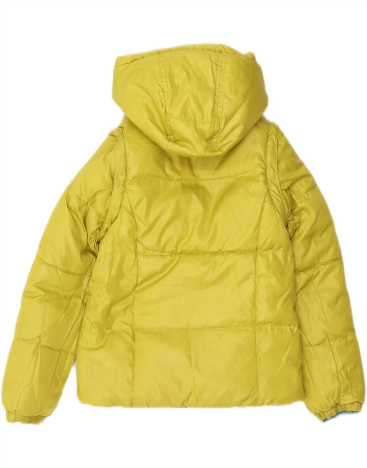 Giubbotto imbottito reversibile per bambina Benetton con cappuccio 7-8 anni Blu medio