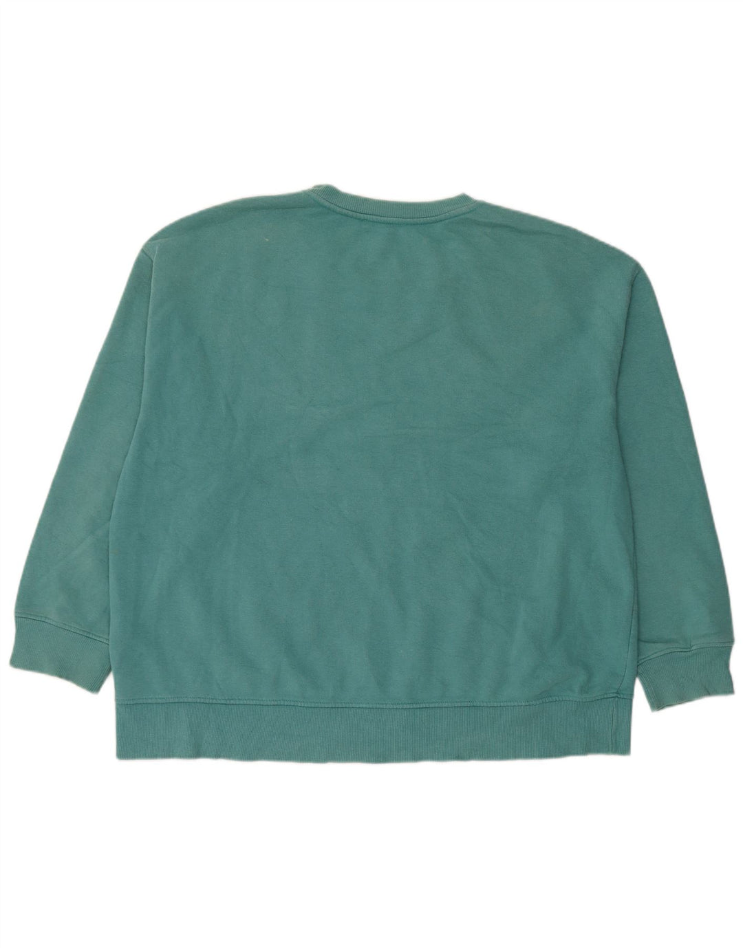 Felpa oversize con grafica da donna Zara UK 16 grande cotone blu