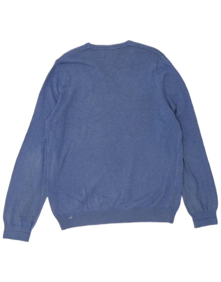 Maglione maglione con scollo a V da uomo Marks & Spencer grande blu