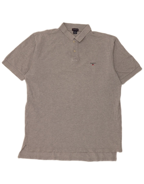 Polo da uomo Gant XL in cotone grigio