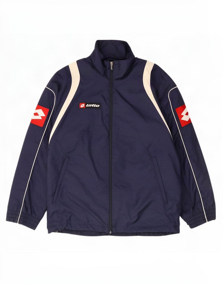 Giacca da ginnastica grafica da uomo Lotto Small Colorblock blu navy