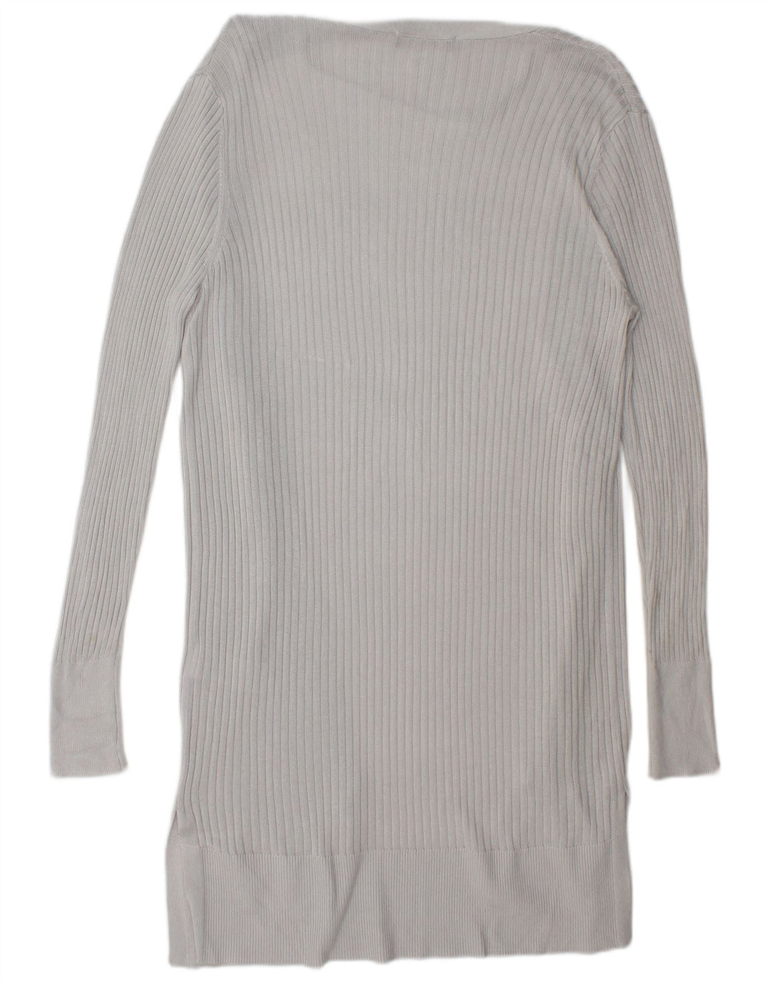 Maglione cardigan aperto lungo da donna Oasis UK 14 Viscosa grigio medio