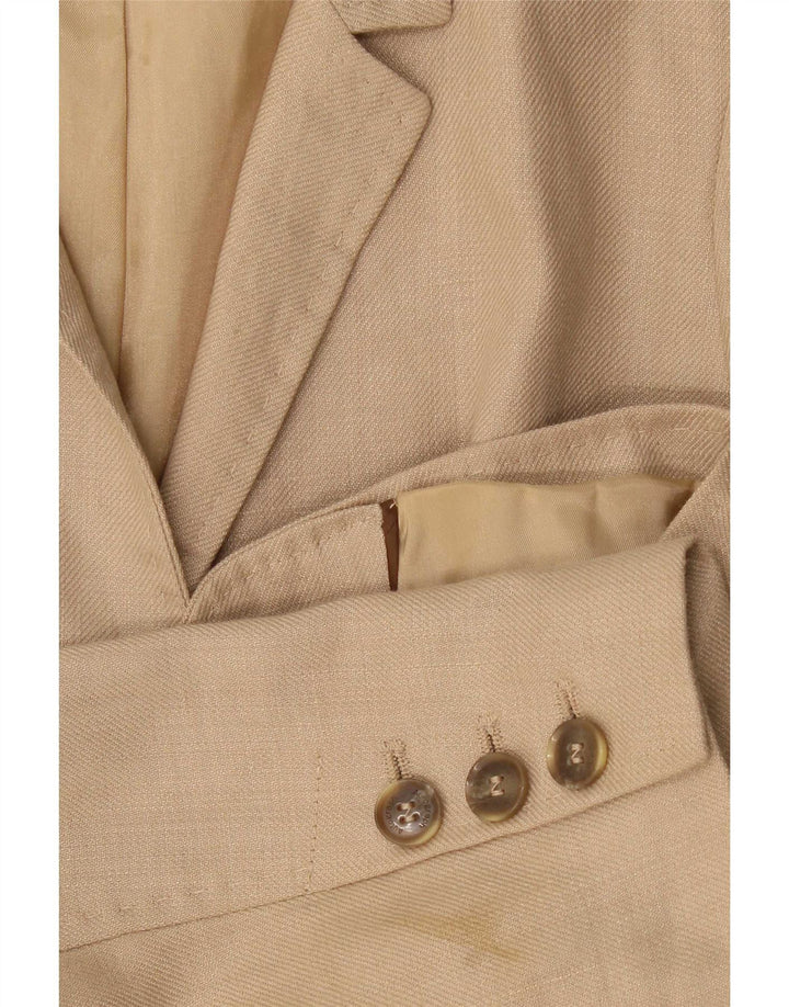Giacca blazer da donna Marks & Spencer Autograph a 1 bottone UK 14 grande Beige