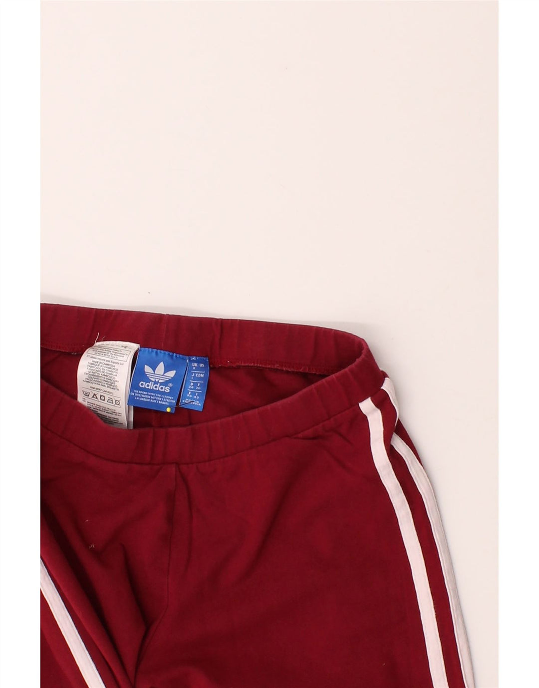 ADIDAS Womens Graphic Leggings UK 8 Small  Red Cotton Vintage Adidas and Second-Hand Adidas from Messina Hembry 