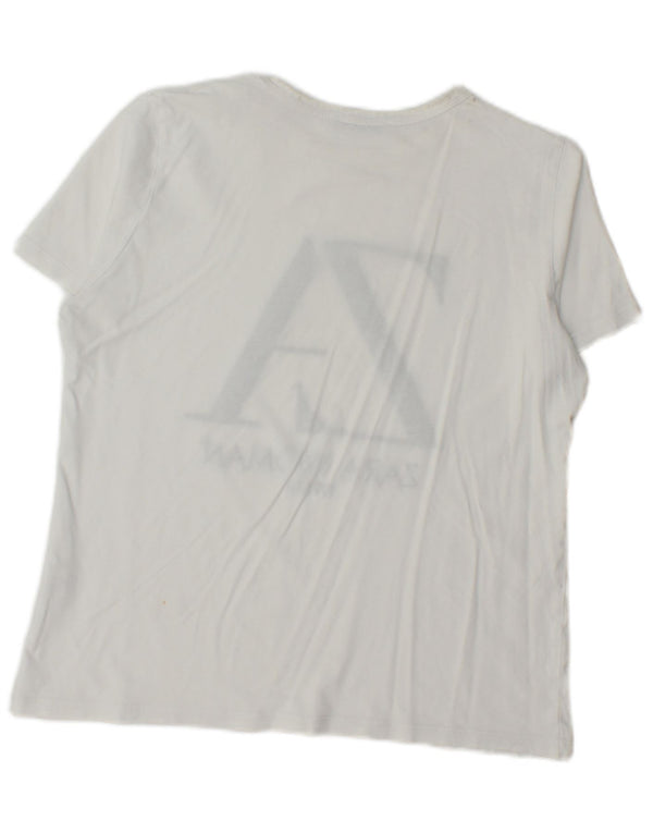 T-shirt grafica da donna Zara Top UK 14 cotone bianco medio