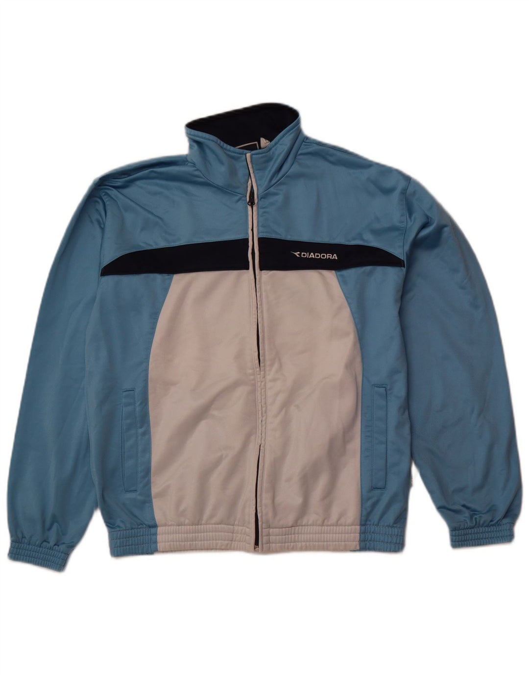 Giacca da tuta da uomo Diadora UK 40 Poliestere color block blu medio