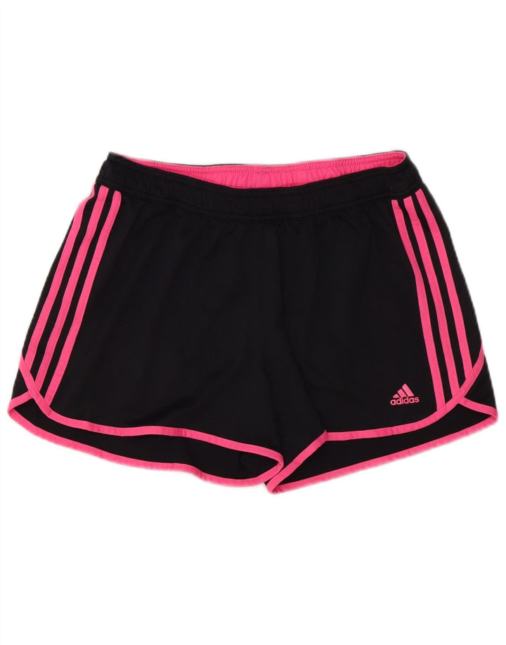 Pantaloncini sportivi ADIDAS Climalite da donna UK 16/18 Large Nero Poliestere