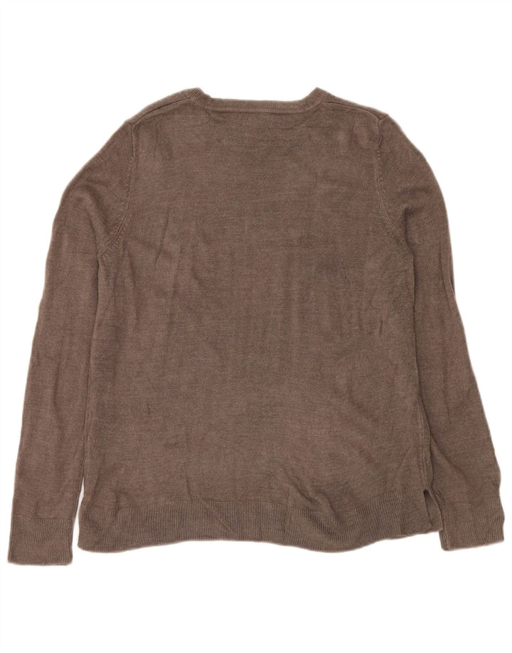 Maglione maglione con scollo a barca da donna Marks & Spencer UK 12 Acrilico grigio medio