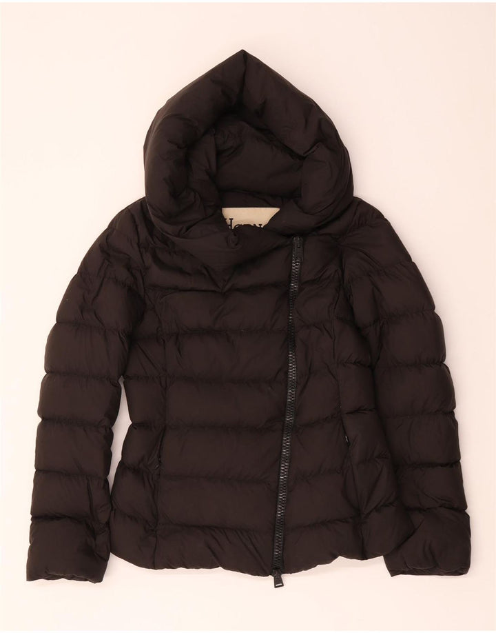 Giacca imbottita con cappuccio Herno Donna IT 44 Medium Nero Poliestere