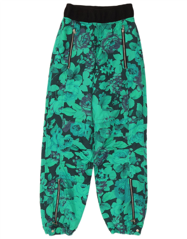 Pantaloni da sci da donna Belfe & Belfe IT 42 Nylon floreale verde medio