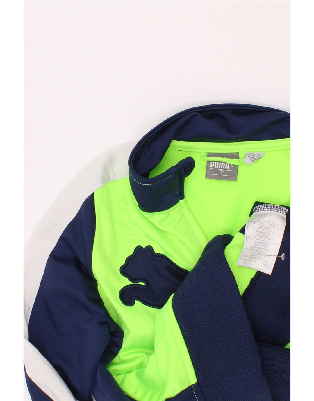 Giacca da tuta grafica da ragazzo Puma 5-6 anni color block verde