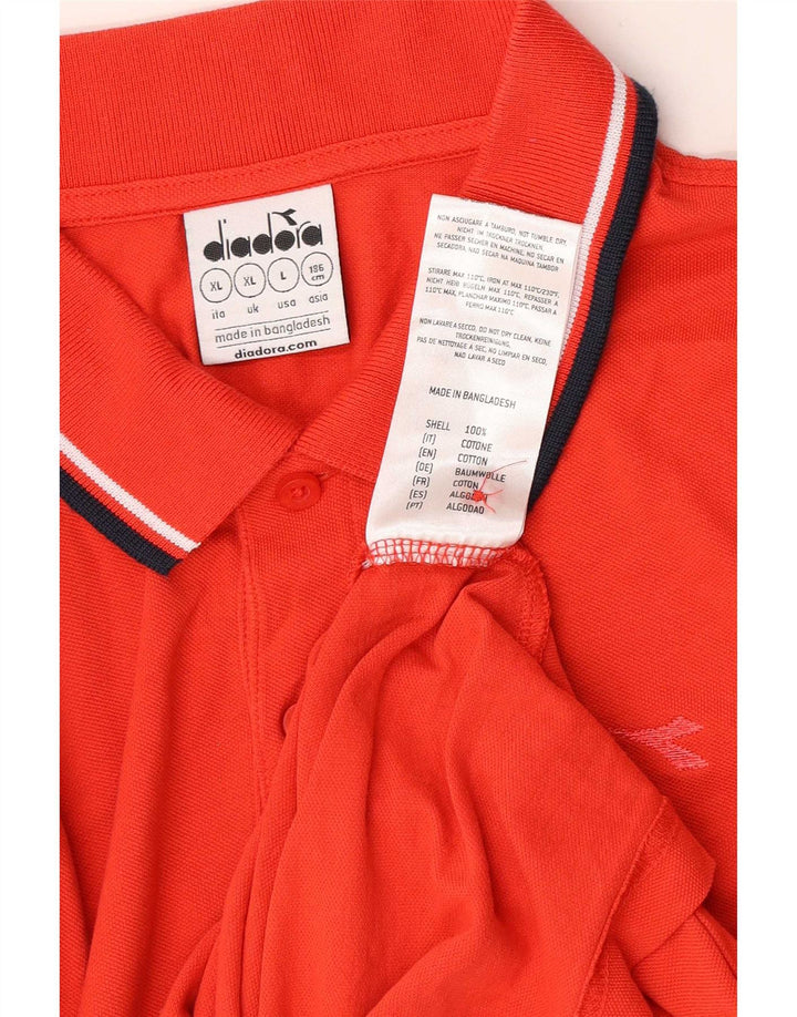 Polo Diadora Uomo XL Cotone Arancione