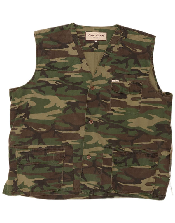 ESSE EMME Gilet da uomo UK 44 2XL Mimetico kaki