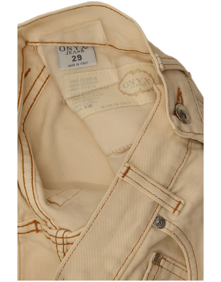 Jeans slim da donna Onyx W29 L29 cotone beige
