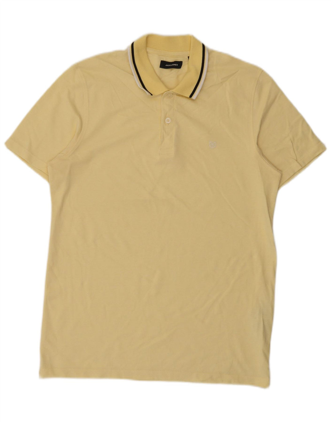 Polo da uomo Jack & Jones in cotone giallo medio