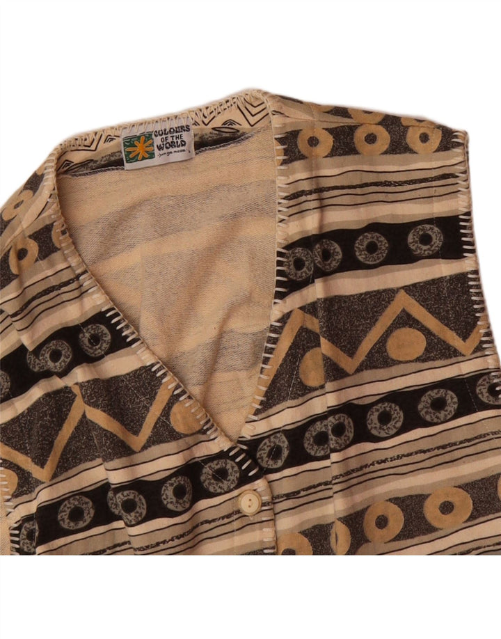 JUNGE MODE Womens Gilet UK 16 Large Multicoloured Geometric Vintage Junge Mode and Second-Hand Junge Mode from Messina Hembry 