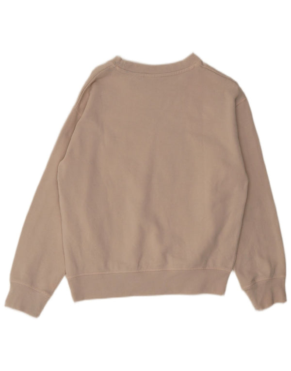 Levi's Donna Felpa Oversize Maglione UK 10 Piccolo Cotone Beige