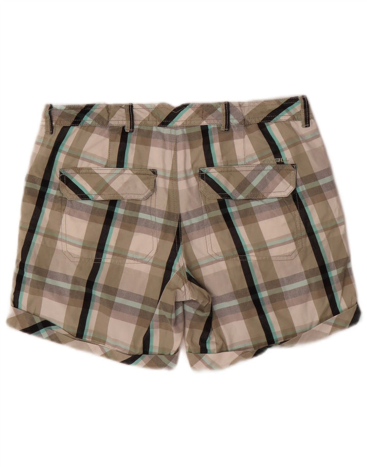 Pantaloncini chino da donna O'NEILL W26 piccoli in cotone a quadri grigi