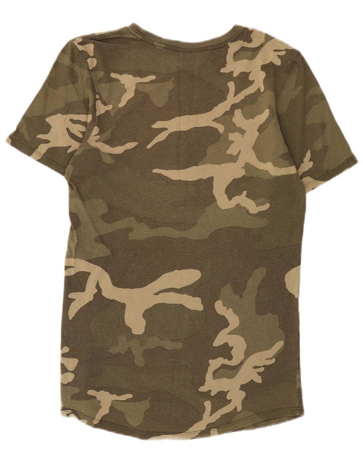 T-shirt grafica da uomo Nike Top Small in cotone mimetico kaki