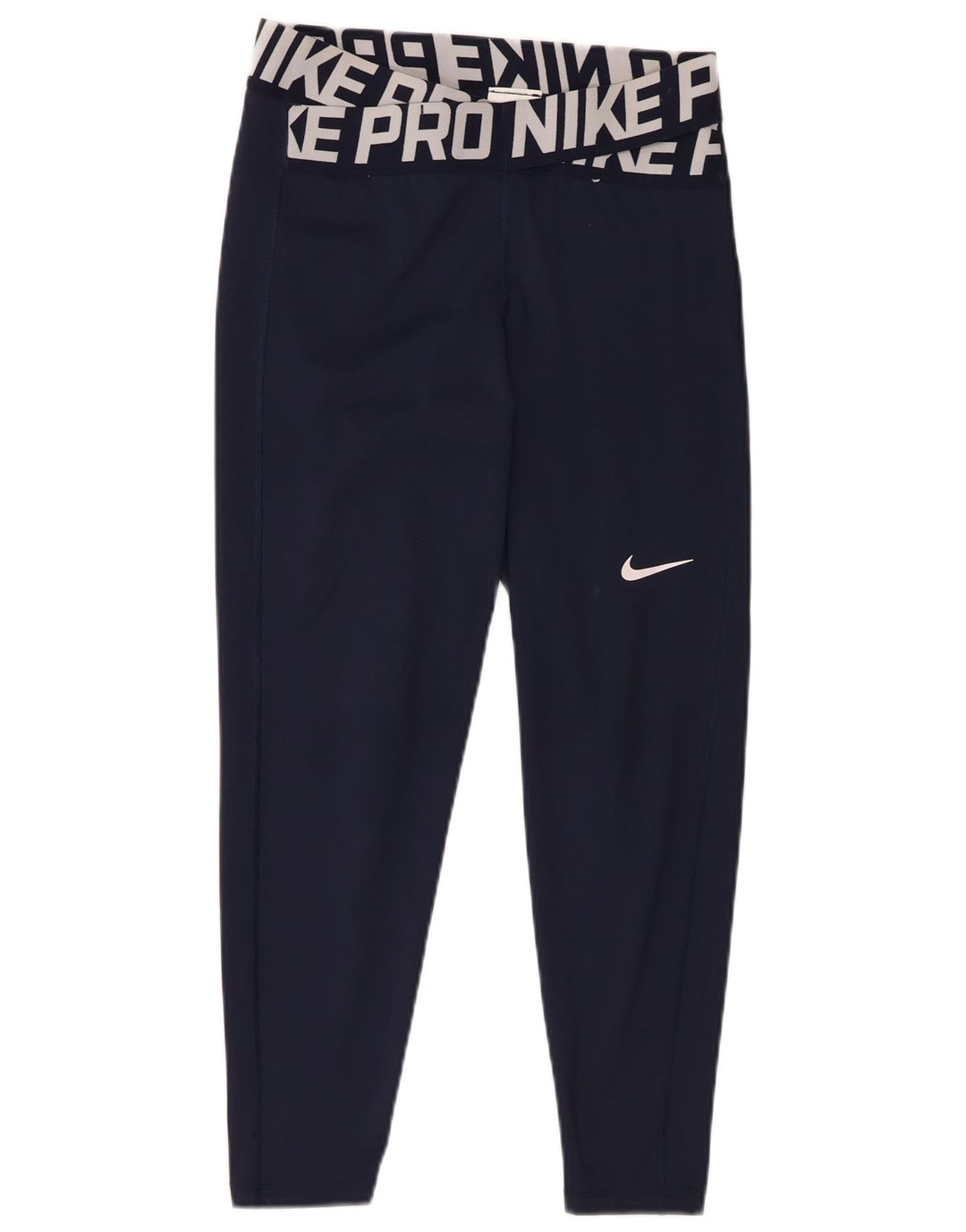 Leggings grafici Nike Dri Fit da donna UK 14 poliestere medio blu navy
