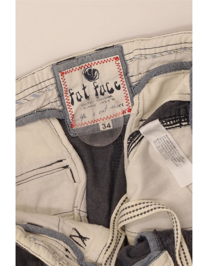 Pantaloncini chino da uomo Fat Face W34 Large in cotone grigio