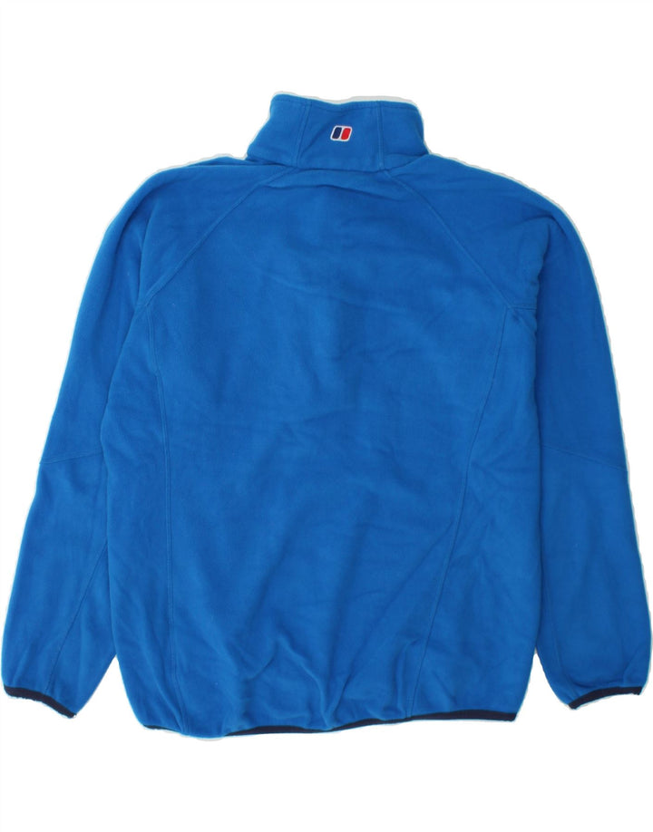 BERGHAUS Womens Zip Neck Fleece Jumper UK 14 Medium Blue Polyester Vintage Berghaus and Second-Hand Berghaus from Messina Hembry 