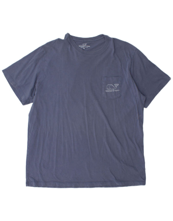 VINEYARD VINES T-shirt grafica da uomo Top XL in cotone blu