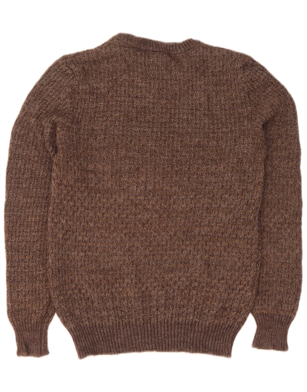 Maglione da uomo girocollo Mistral grande in lana marrone