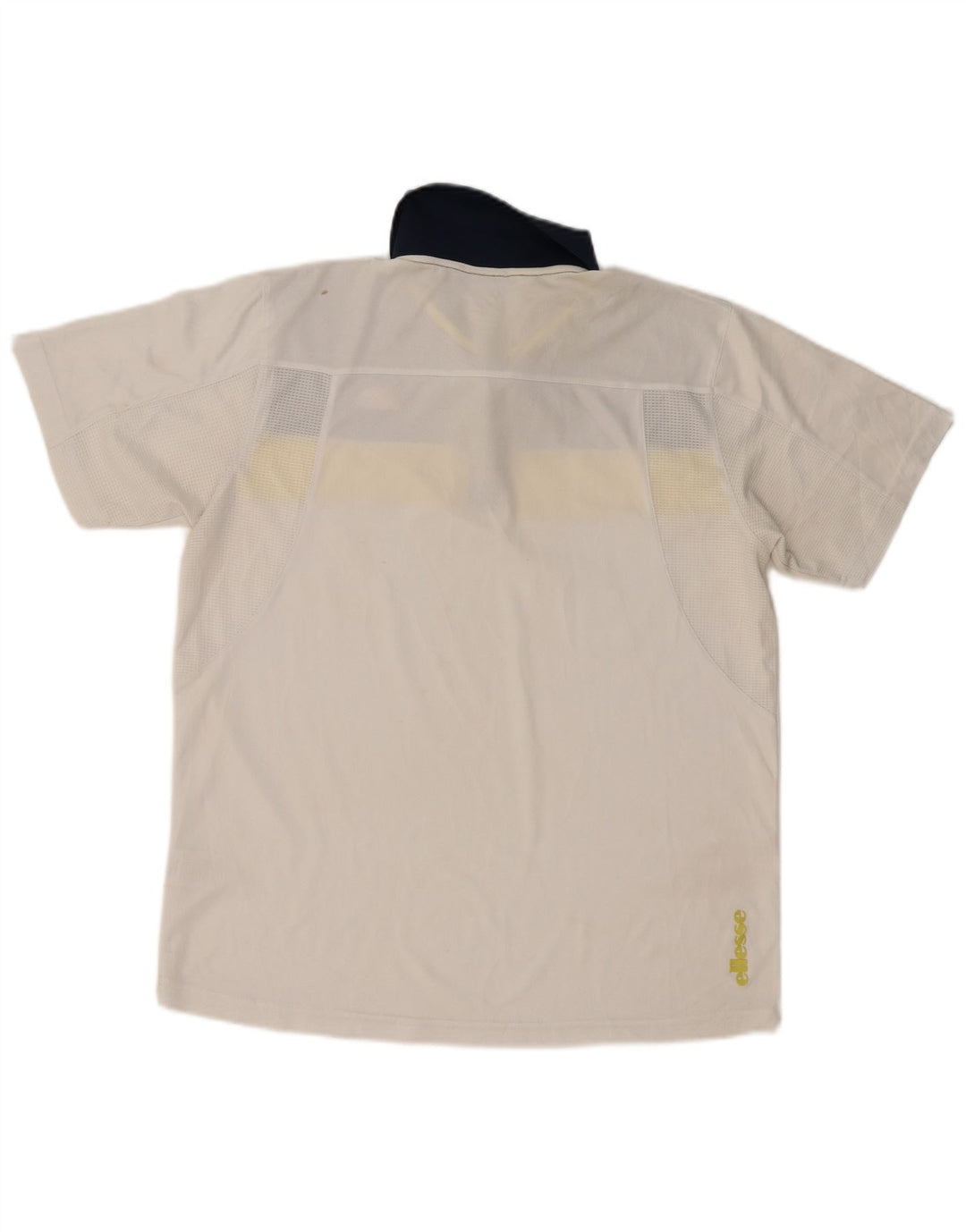 Polo da uomo ELLESSE Large in poliestere color block bianco