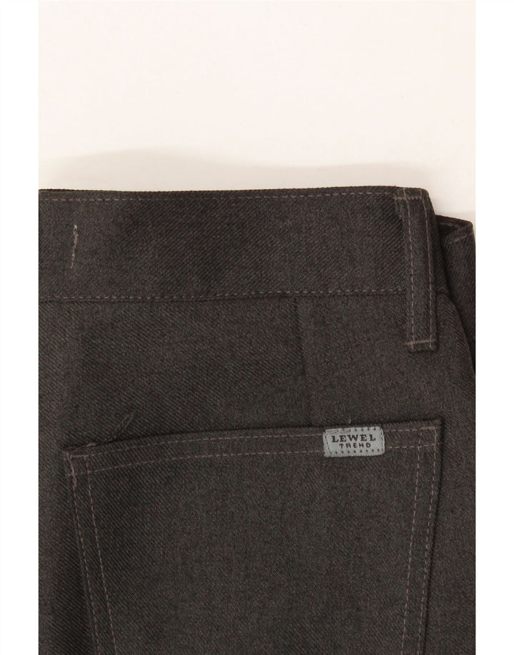 VINTAGE Womens Straight Casual Trousers IT 46 Large W30 L28 Grey Polyester Vintage Vintage and Second-Hand Vintage from Messina Hembry 