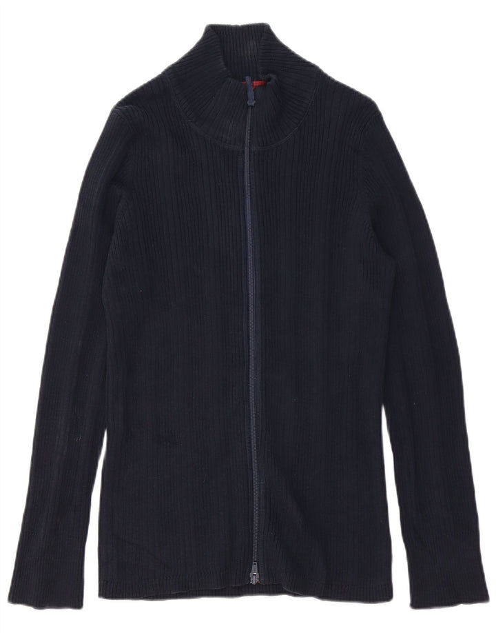 EDDIE BAUER Maglione cardigan da uomo grande cotone blu navy