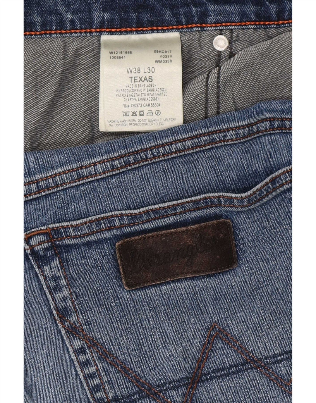 Jeans dritti da uomo Wrangler Texas W38 L30 cotone blu
