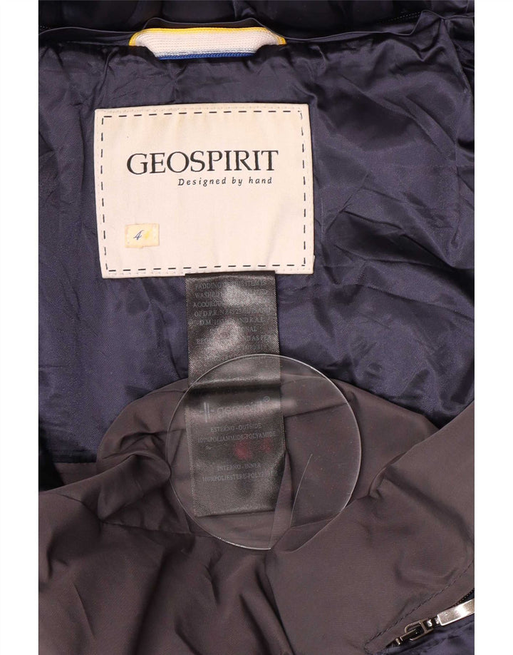 Cappotto imbottito da donna Geospirit US 4 Small Blu Navy in poliammide