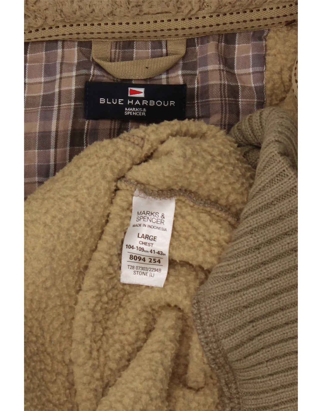 Marks & Spencer Maglione con cappuccio con zip blu Harbour da uomo grande poliestere kaki