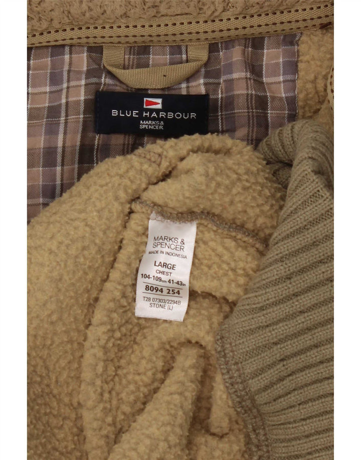 Marks & Spencer Maglione con cappuccio con zip blu Harbour da uomo grande poliestere kaki