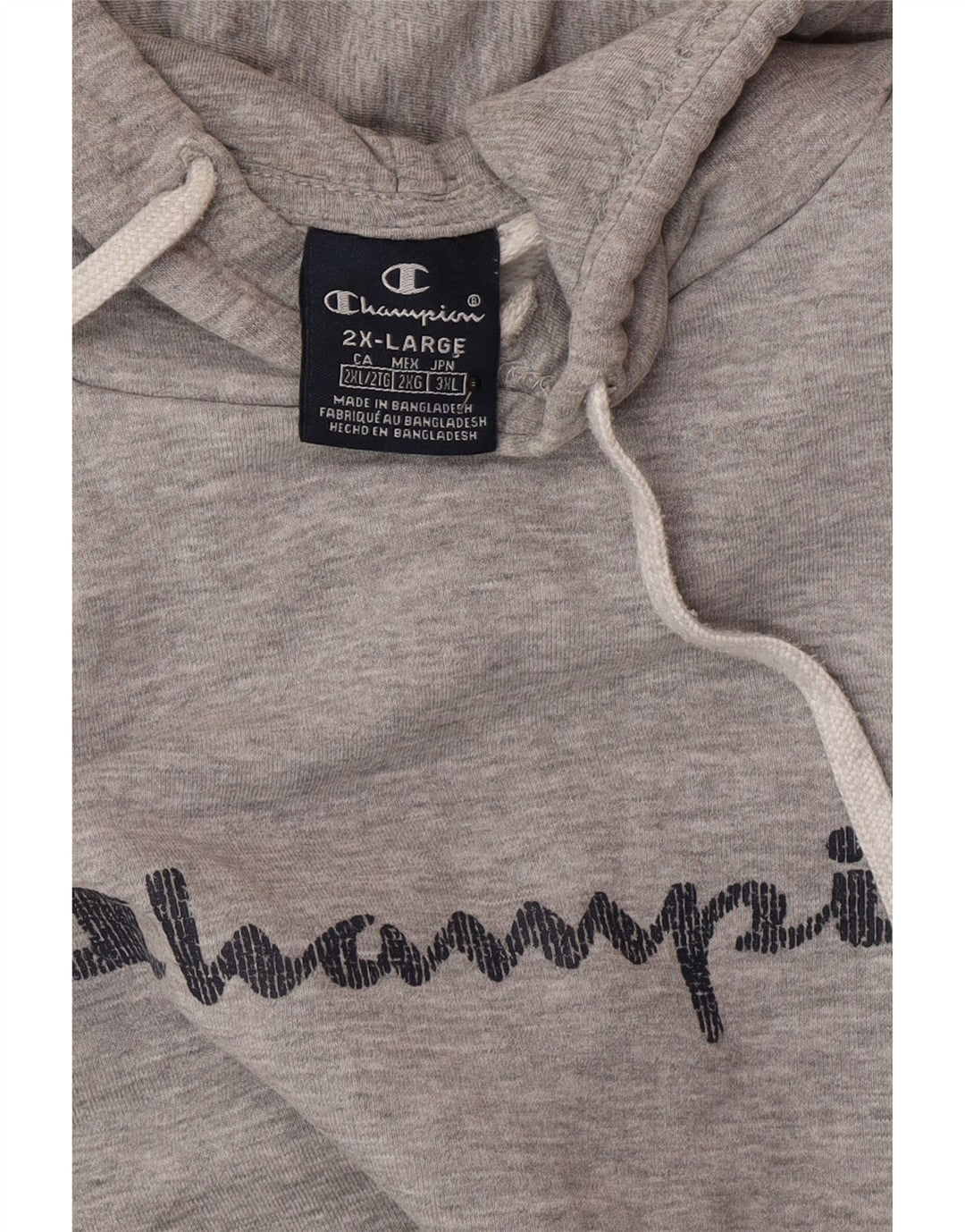 Maglione con cappuccio grafico da uomo Champion 2XL Grigio
