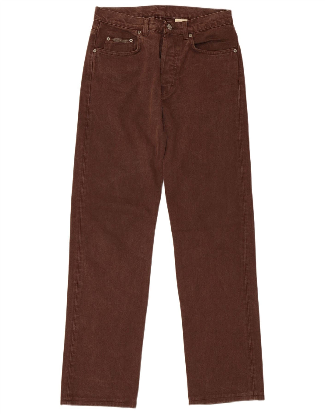 Jeans dritti da uomo Calvin Klein W30 L31 cotone marrone