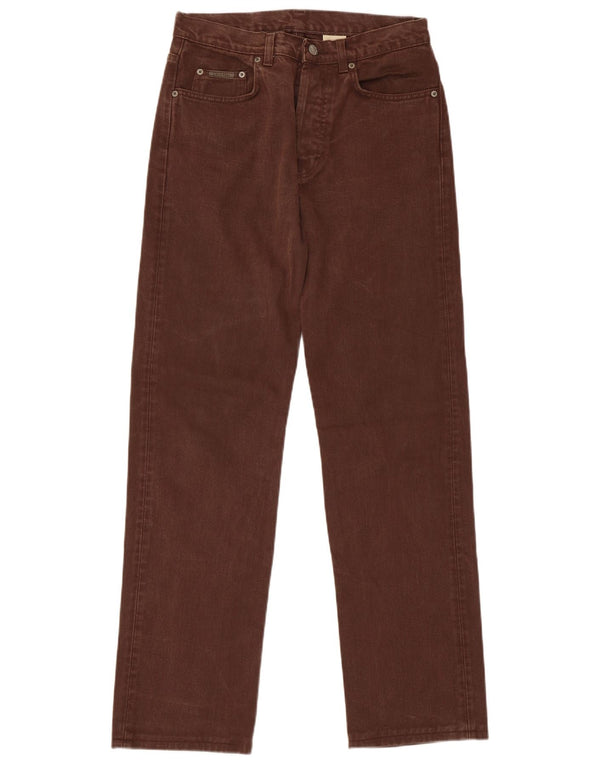 Jeans dritti da uomo Calvin Klein W30 L31 cotone marrone