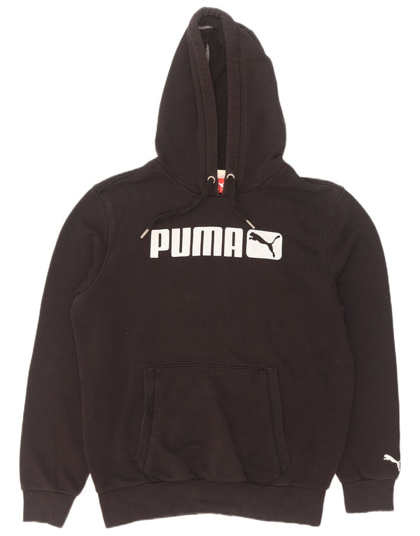 Felpa con cappuccio grafica da uomo Puma Small nera