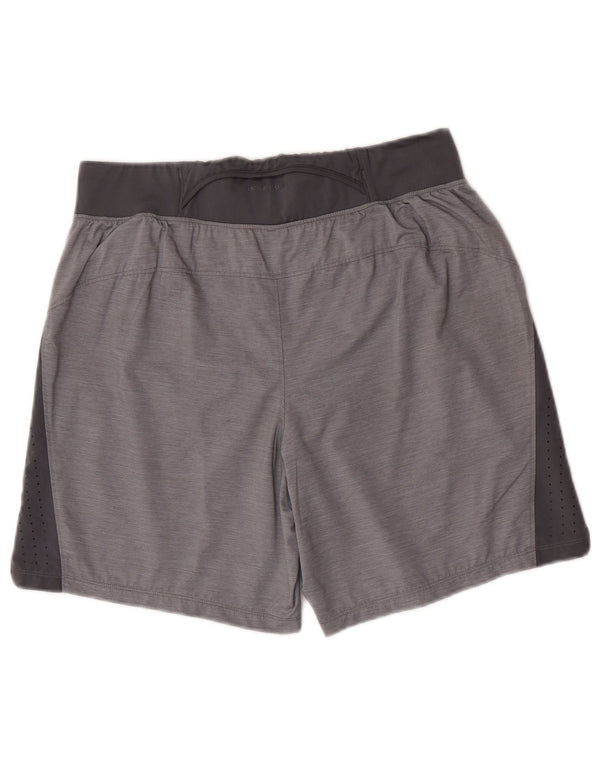 Pantaloncini sportivi da uomo Under Armour Large in poliestere color block grigio