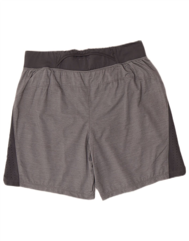 Pantaloncini sportivi da uomo Under Armour Large in poliestere color block grigio