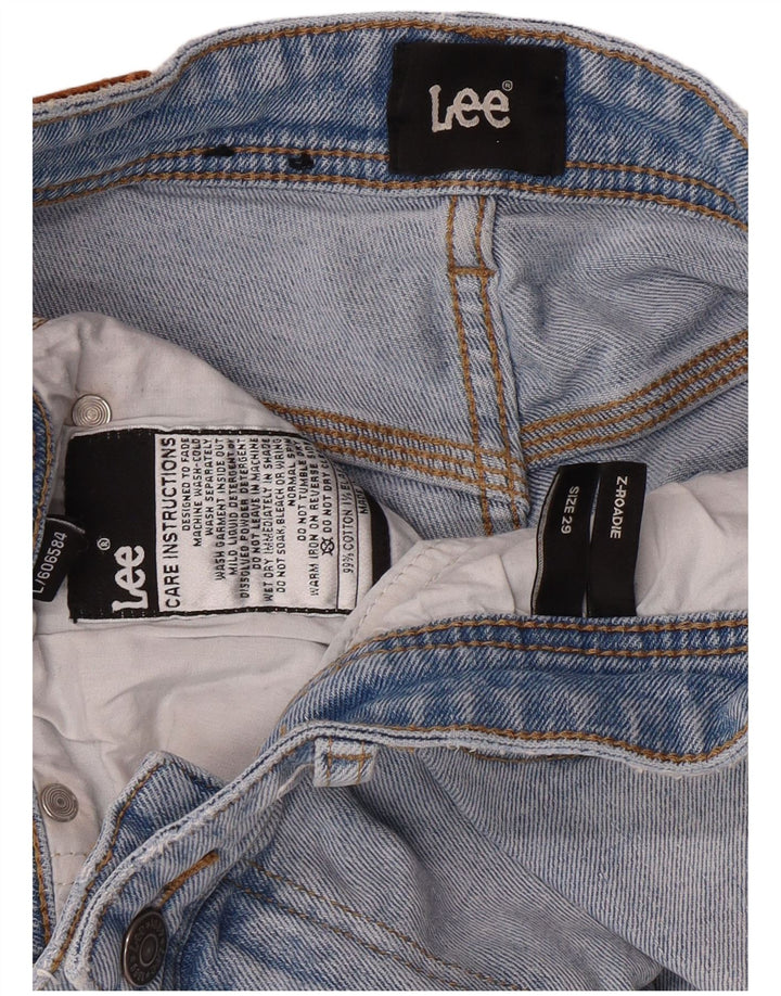 LEE Mens Distressed Denim Shorts W29 Medium  Blue Cotton