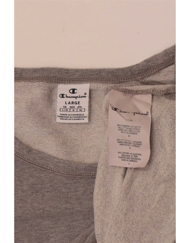 Felpa corta da donna Champion UK 16 grande cotone grigio